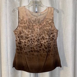 Chico’s Pink/Creme Leopard Tank